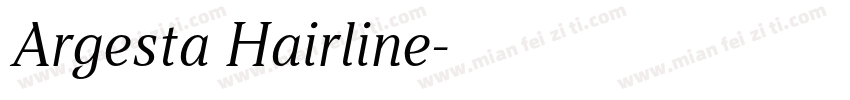 Argesta Hairline字体转换